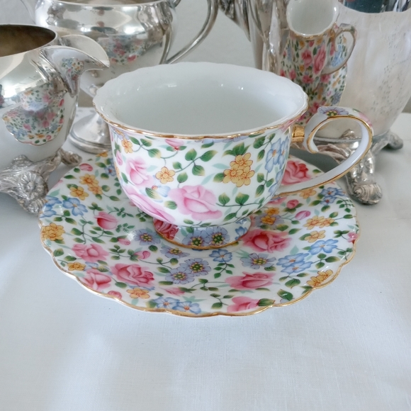 Floral Chintz Tea Cup Spring Ready! - Picture 3 of 5